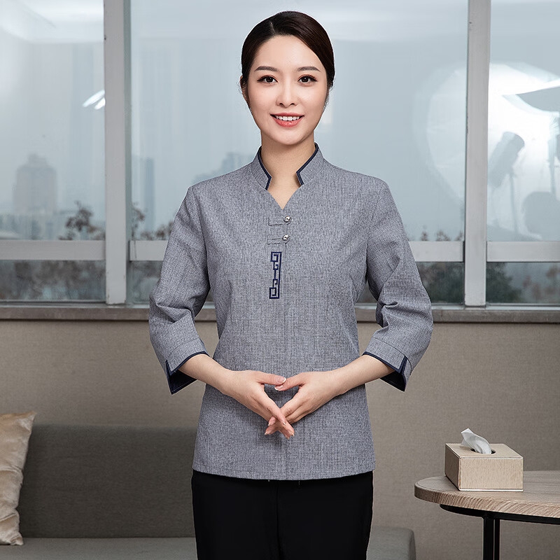 铠明保洁阿姨工作服女短袖夏季酒店客房服务员家政物业清洁工服装高端