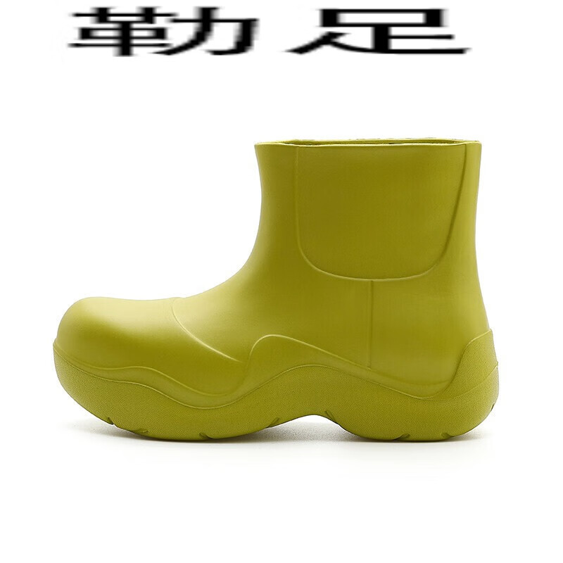 勒足水靴子女生硅胶雨鞋雨靴防雨鞋下雨鞋雨靴女外穿时尚厚底增高防滑