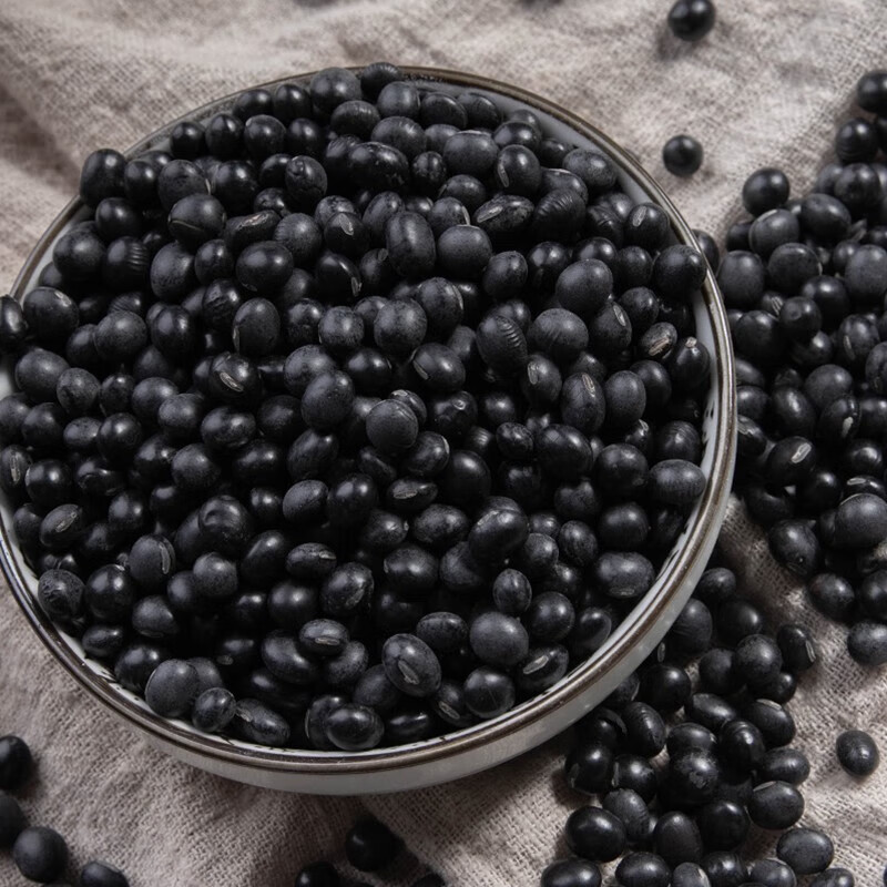 壮自然东北乌皮青仁绿心小黑豆5斤农家自产五谷杂粮豆浆新黑小豆