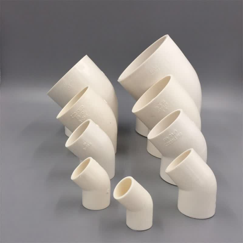 德骊嘉pvc给水管材配件 承压管件 45度弯头 小弯 20 25 32 40 50-200