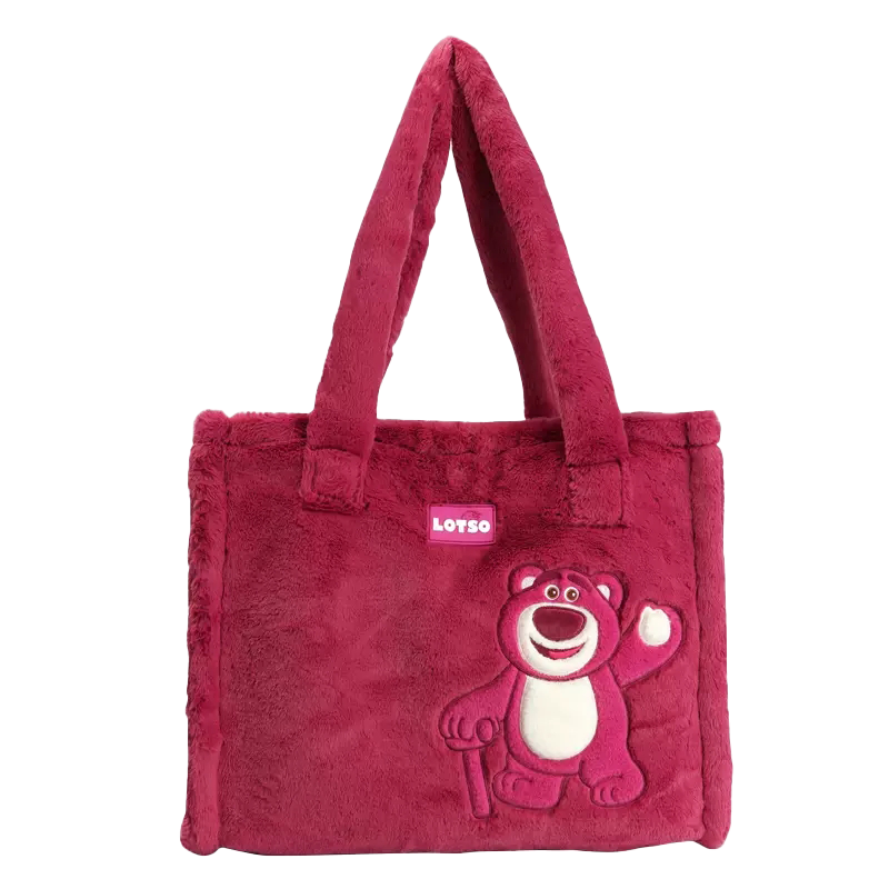 迪士尼（Disney）毛绒玩具总动员女包零钱包生日礼物女孩礼品 大背包草莓熊托特包