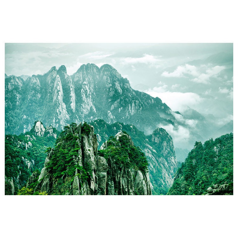京佐(jingzuo)青山背有靠山图高山大山客厅装饰画石头山卧室餐厅墙贴