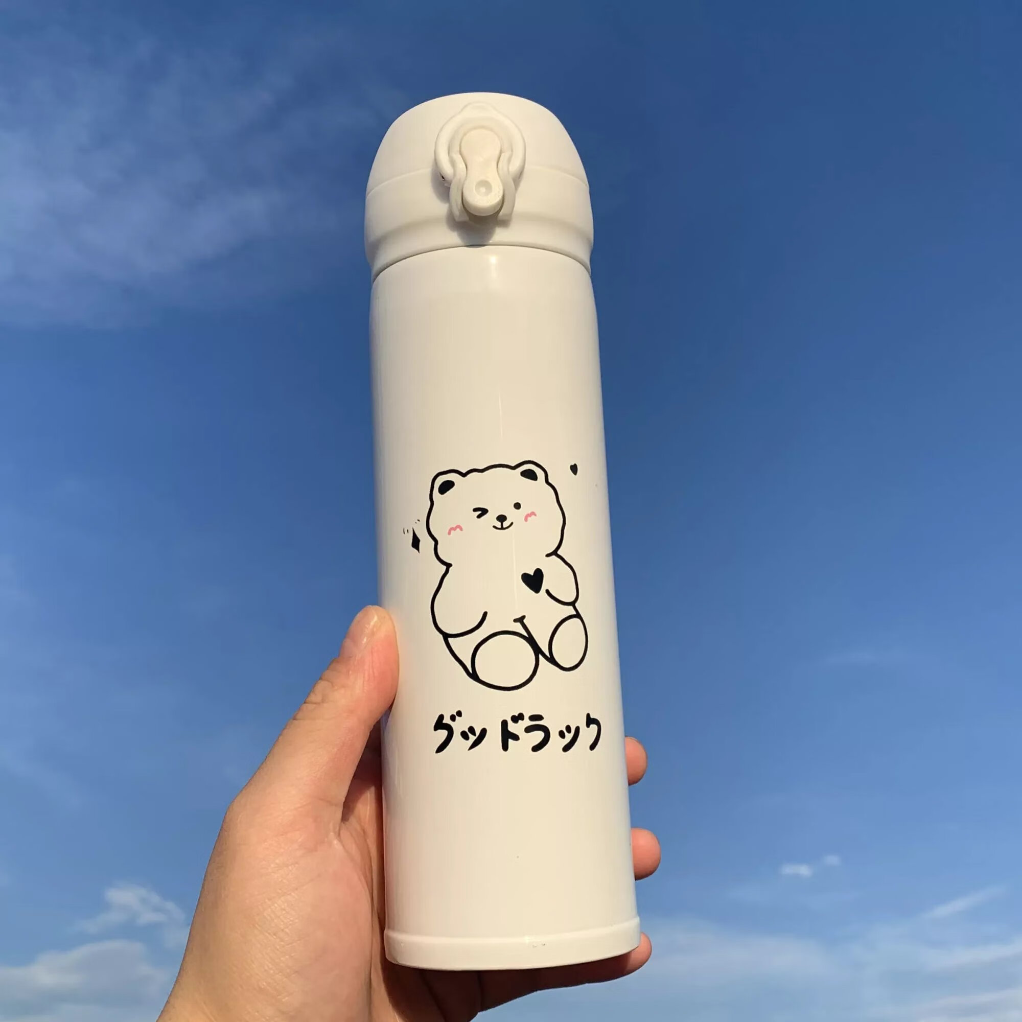 【网红款】保温杯女生高颜值可爱熊简约学生水杯大容量儿童杯子便携式