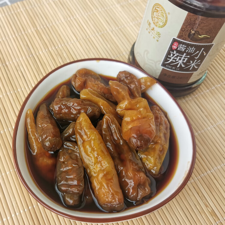 酱油小米辣下饭菜云南泡椒辣椒小米椒 酱油小米椒240g 酱油小米辣中辣