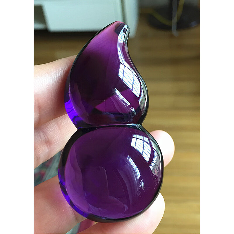 蝶灿 紫水晶葫芦吊坠 寓意福禄双收尺寸齐全男女款葫芦挂坠 带绳 1号
