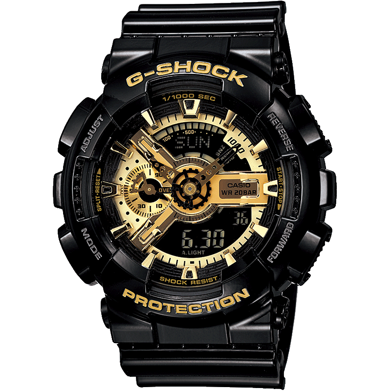 CASIO 卡西欧 G-SHOCK系列 51.2毫米石英腕表 GA-110GB-1A