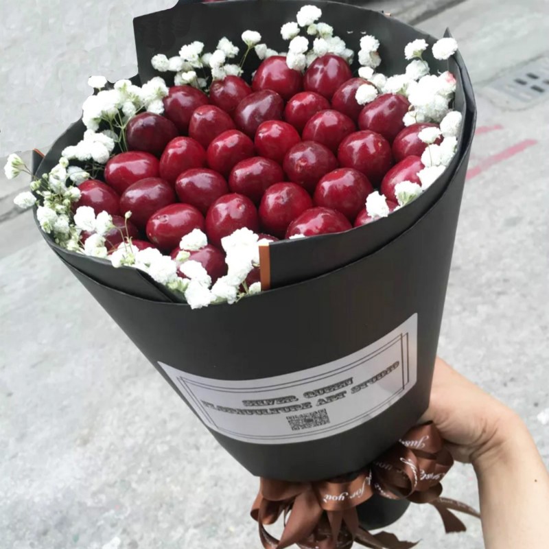 百世今生樱桃车厘子花束水果草莓花束成品鲜花速递全国同城配送当日