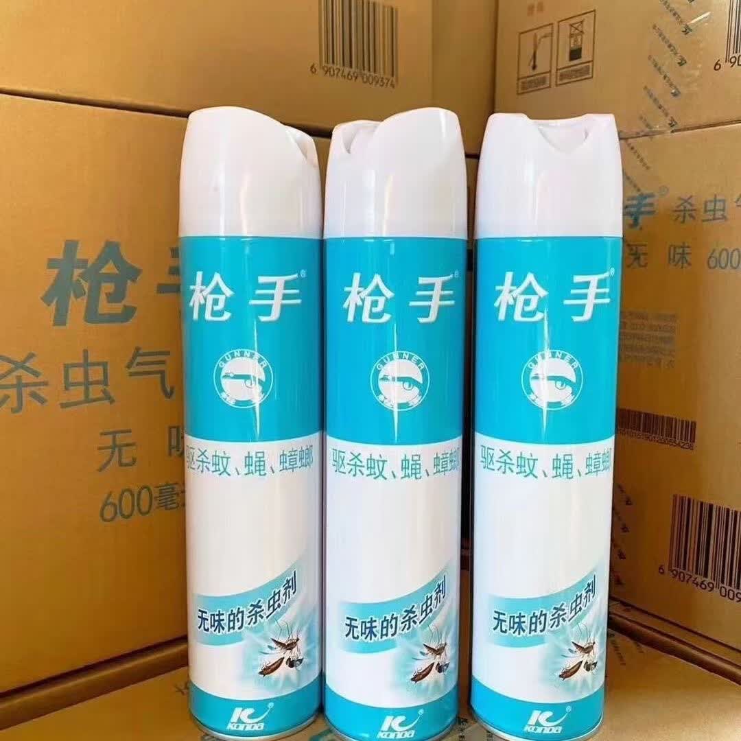 枪手(gunner)枪手杀虫剂无味杀虫喷雾剂家用气雾剂24瓶箱灭蚊子 600ml