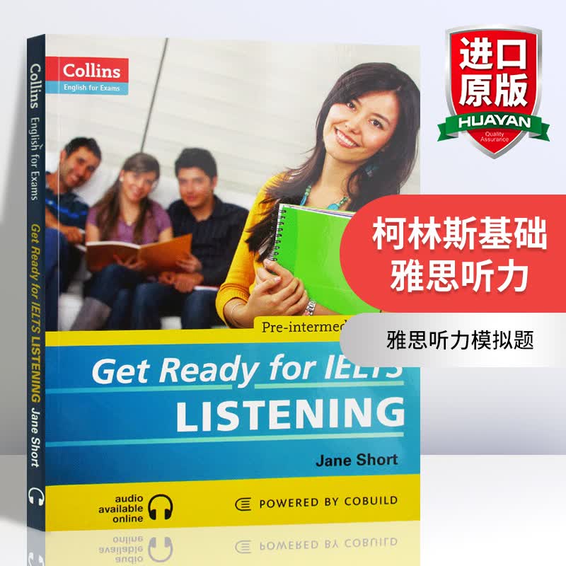 英文原版 雅思基础听力考试 Get Ready IELTS Listening 柯林斯英语 全英文版