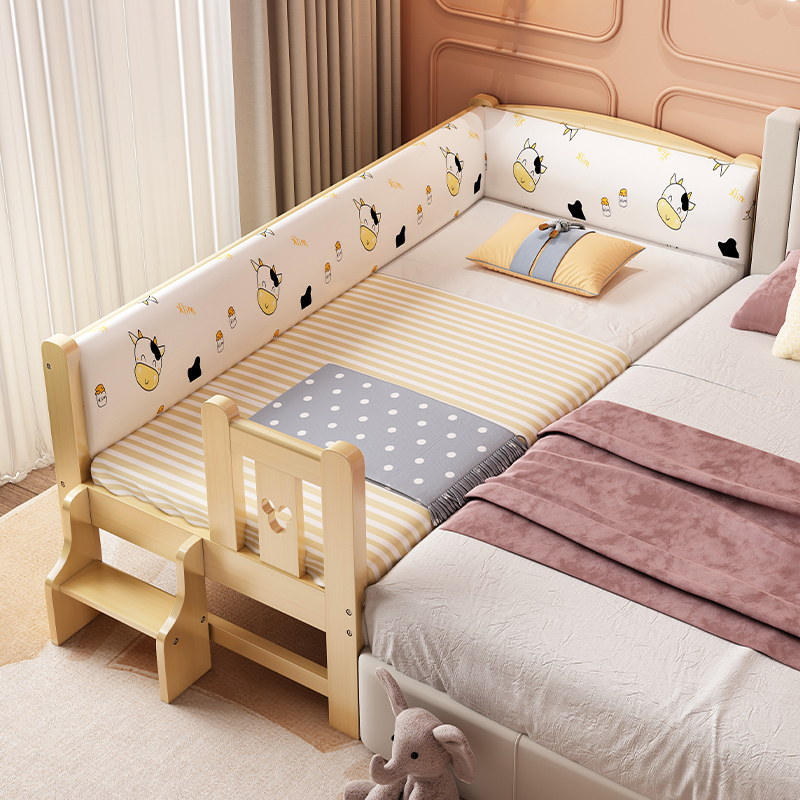 小床拼接大床拼接床加宽床边定制小床拼接大床神器带护栏婴儿床实木