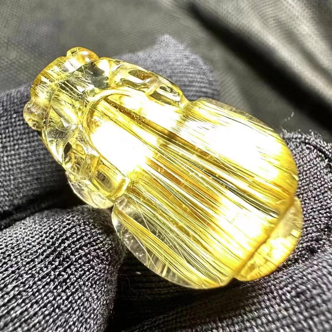 寻然钛晶貔貅吊坠无优化顺发板钛猫眼效应强牌面大气上档次助事业