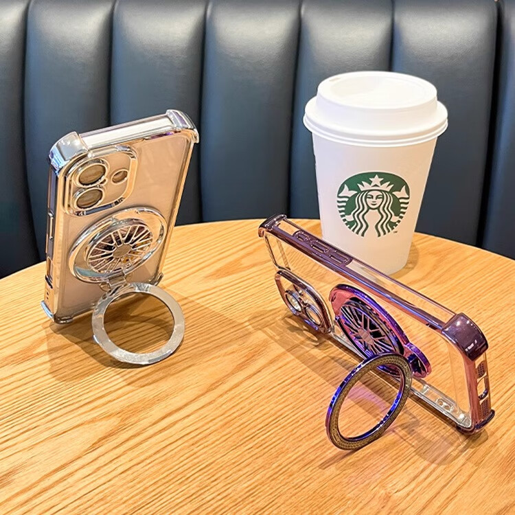 睿思派适用苹果17手机壳iphone16pro四角气囊防摔透明16promax新款13镜头全包14软12简约11保护套xs男女 【苍岭绿】气囊防摔+陀螺磁吸支架 iPhone 12