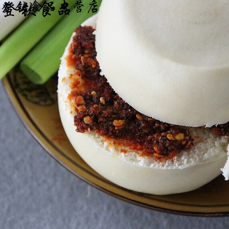 憨豆熊陕西蒲城特产椽头馍老酵面硬面蒸馒头配礼品盒30个装 椽头蒸馍