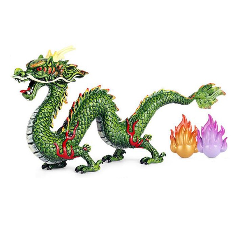 龙珠 儿童玩具 动物模型 玩具装饰 汽车装饰摆件 中国龙神兽 青龙