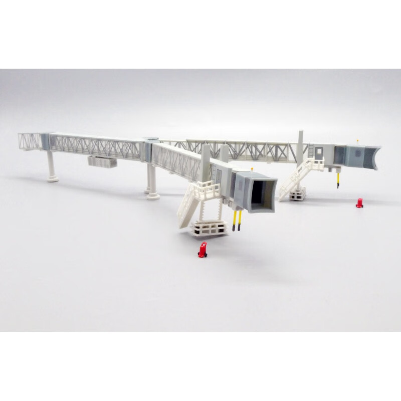 执爱JC Wings LH2279 LH2280 双通道 廊桥 B747 宽体 1:200 可伸缩 透明色（配1:200飞机模型） LH2279 模型要轻拿轻放
