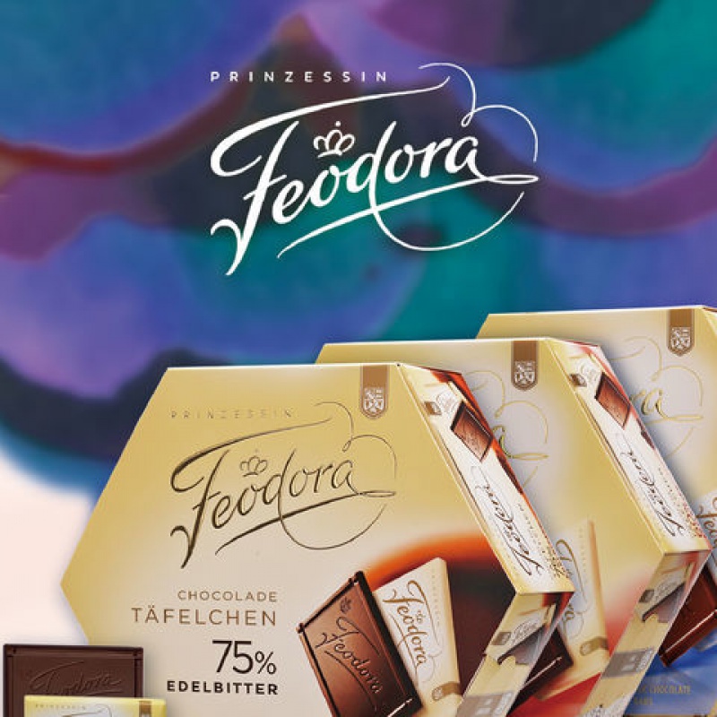 菲多雅巧克力 德国进口feodora公爵夫人赌神同款黑巧克力60%零食喜低