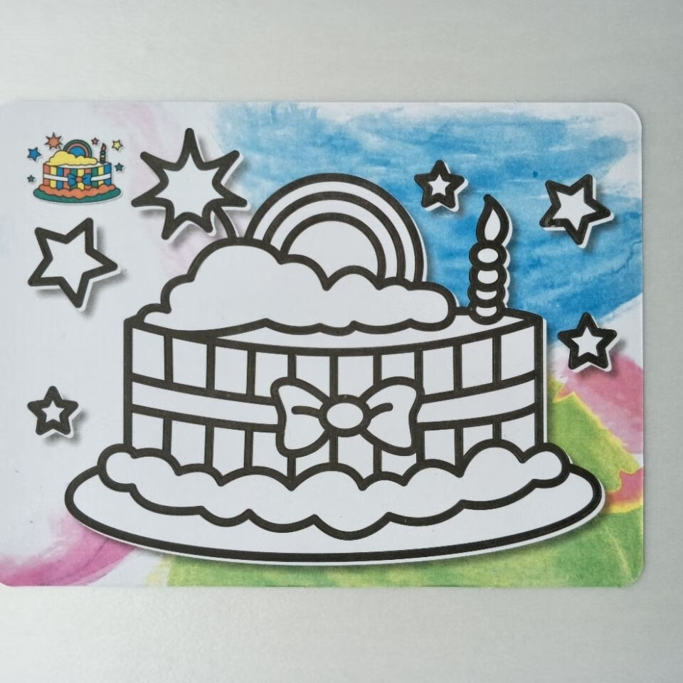 儿童沙画彩沙子男女孩手工制作子早教幼儿园套装 40张大号画 12瓶沙