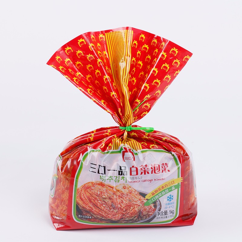 三口一品 辣白菜泡菜韩国延边朝鲜族开胃下饭菜1000g/袋