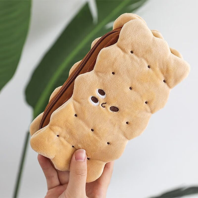 创意潮流搞怪个性饼干学生铅笔袋简约ins初高中生学生大容量笔袋 饼干