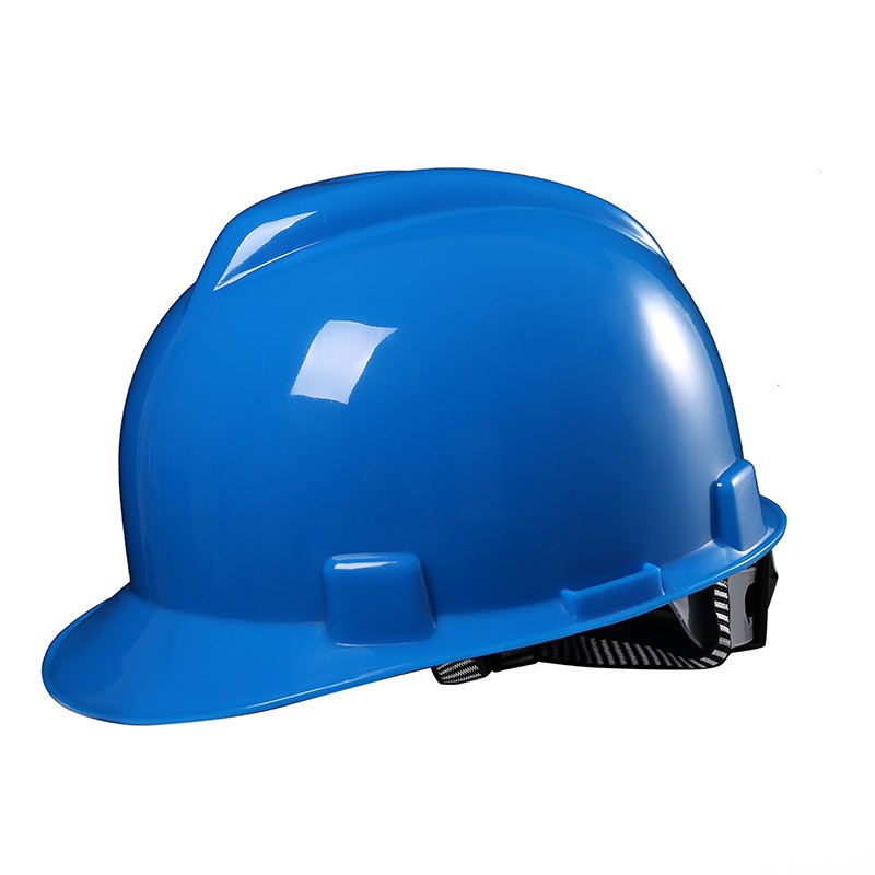 开元V型安全帽 玻璃钢建筑工程工地电力施工可印字 蓝色
