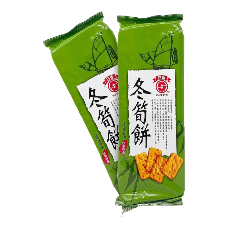 日香臺灣進(jìn)口特產(chǎn)日香冬筍餅冬筍餅100g薄脆餅干辦公休閑零食品冬簡餅 日香 冬筍餅100g 冬筍餅100g*2袋