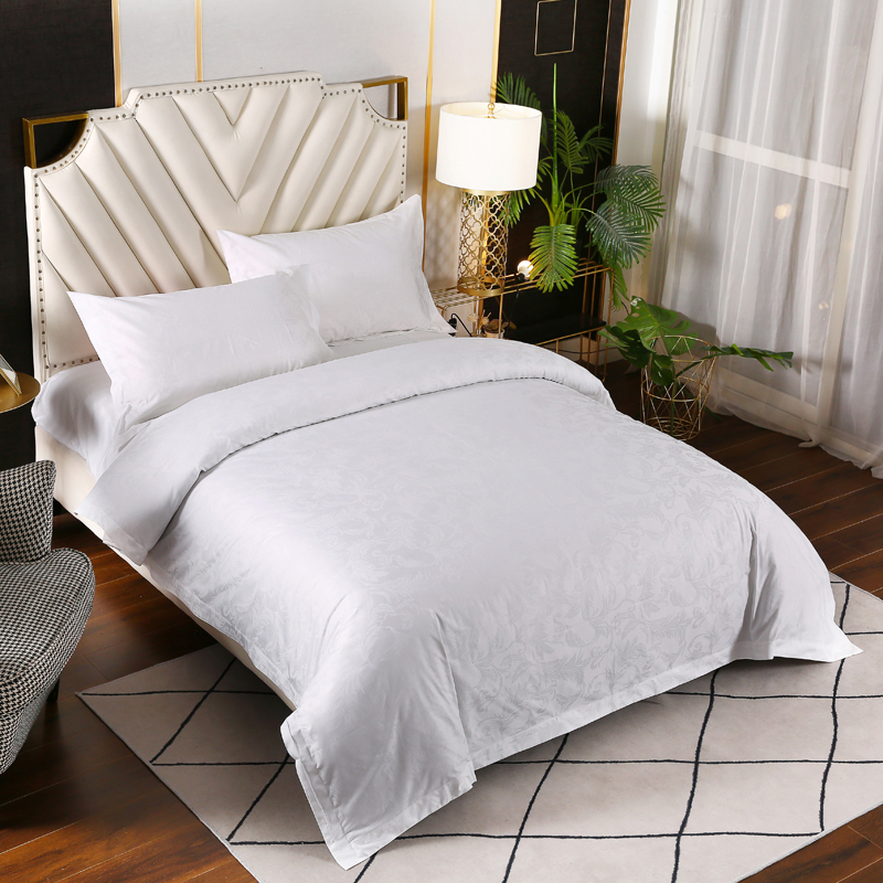 纯棉被套单件五星级酒店布草宾馆床上用品被子套单双人全棉贡缎被罩