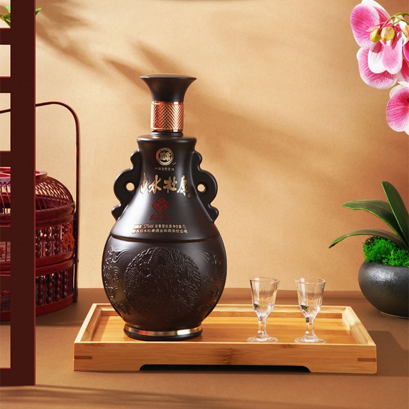 白水杜康陕西白酒窖藏原浆2009酒礼盒装纯粮酒 52度 1L 2瓶 浓香型