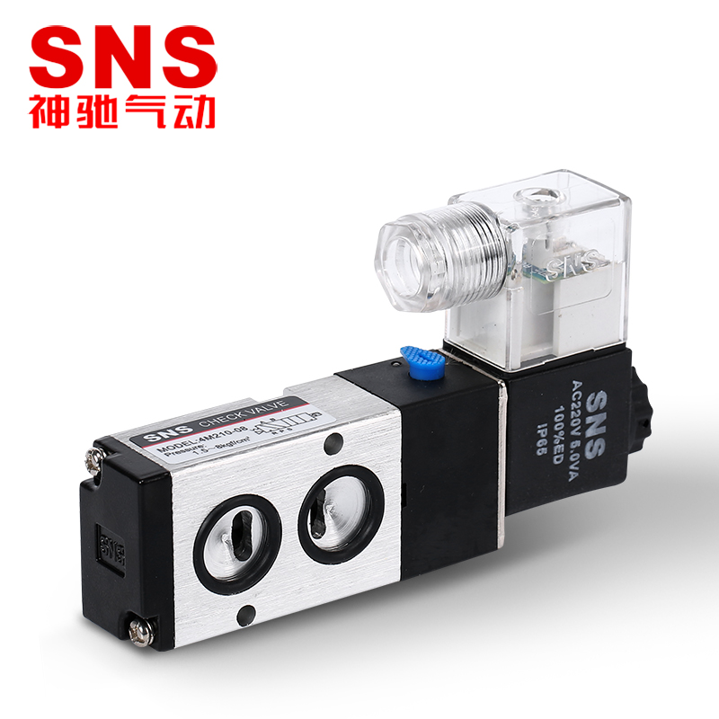 sns神驰气动电磁阀气动控制阀4m310-08/dc24v气缸气阀换向24v220v电磁
