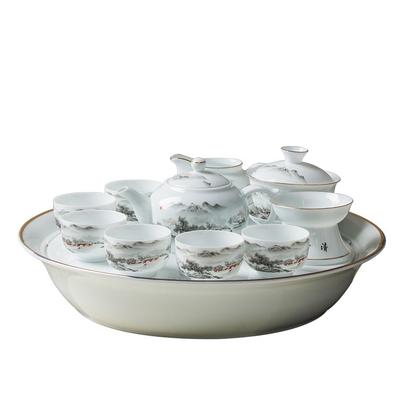 厚古薄今景德镇茶壶陶瓷整套下午茶功夫茶具杯茶盘套装家用简装大杯带