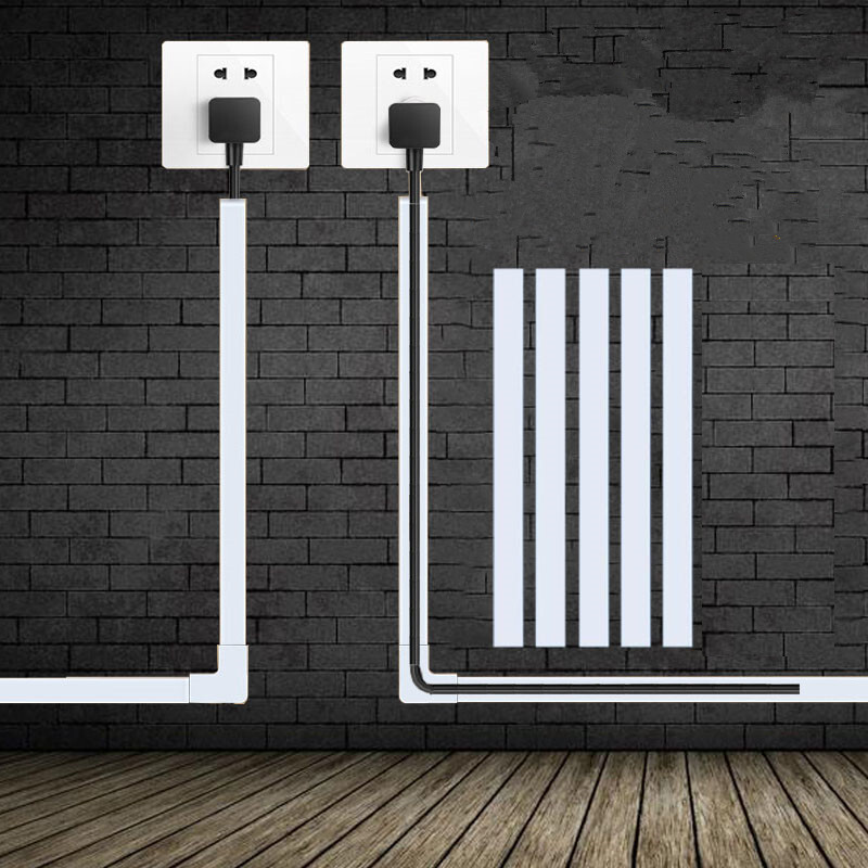 工品库 pvc线槽 明装方形明线走线槽电线网线线槽自带背胶加厚款100*