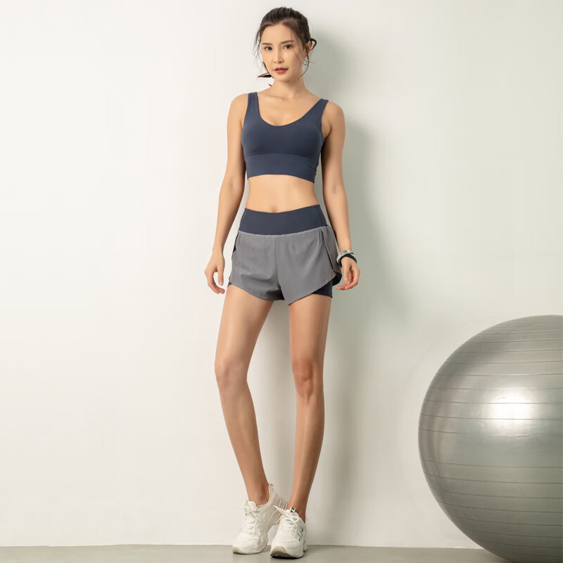 健身运动短裤女夏季热裤防走光休闲速干跑步瑜伽锻炼透气 DK07粉色 S