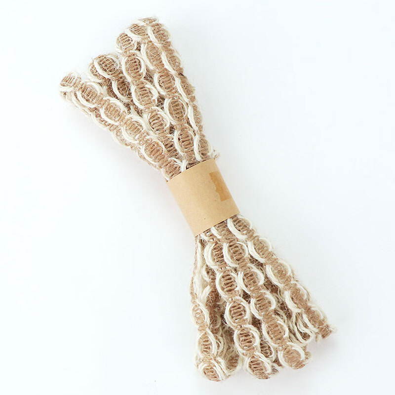 兰德装饰麻绳彩色手工diy材料花边复古装修工艺品编织宽扁麻织带绳子