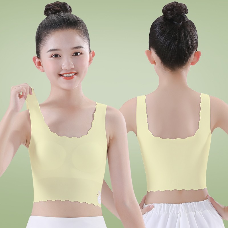女童发育期内衣小学生小女孩小背心内穿大童儿童文胸抹胸夏季薄款