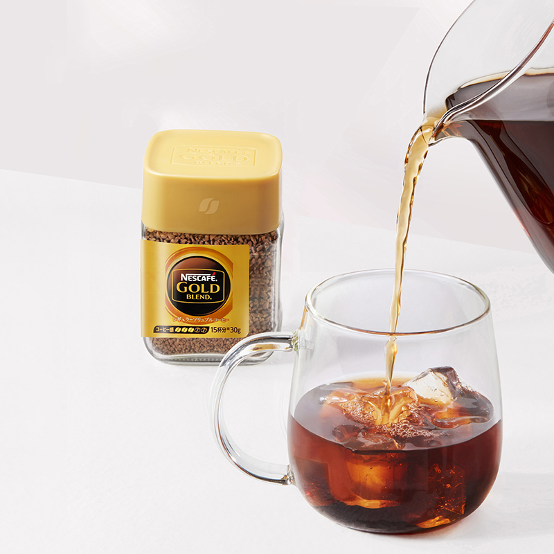 雀巢(Nestle) 日本金牌 原装进口 冻干咖啡 美式黑咖啡速溶 0糖低脂低卡 甄选原味 咖啡豆粉微研磨30g