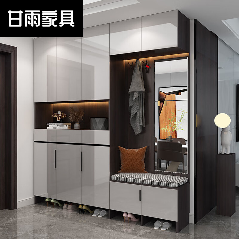 笛央2022新款入户进门玄关柜坐凳鞋柜衣帽柜一体靠墙家用门口简约现代