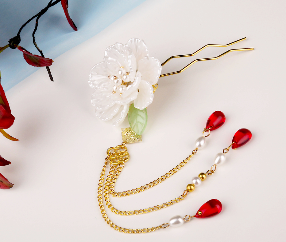 古装头饰汉服配饰仙气流苏发簪古风写唯美表演步摇发饰 茶夏簪一个带