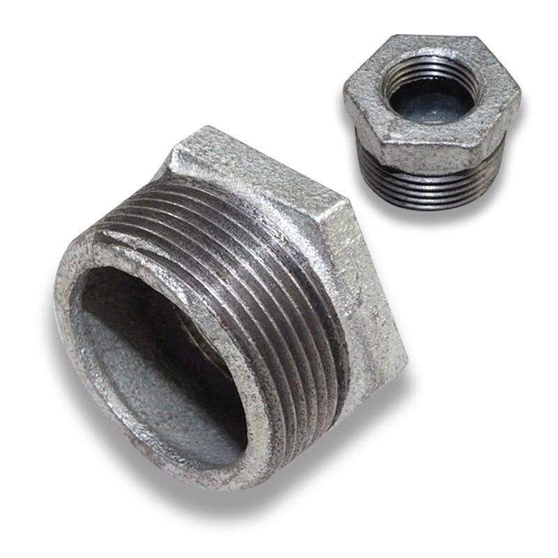 镀锌玛钢管件钢管水管连接件补芯接头接口消防水暖配件 20*15