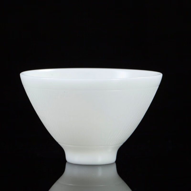 古垚陈清宜手工德化白瓷茶杯暖玉瓷品茗杯功夫茶具主人杯斗笠杯单杯