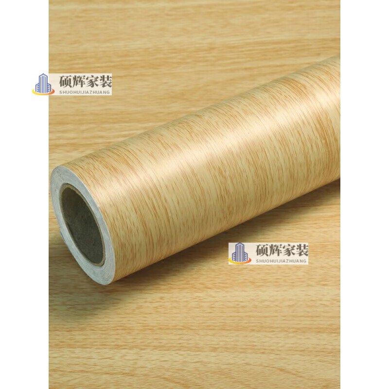原木色波音軟片加厚防水自粘墻紙彩裝膜書桌翻新貼紙紋桌子 黃楓木-80CM寬X5米長 超大