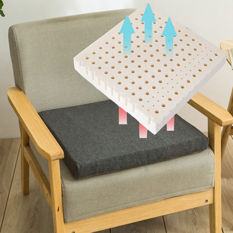 晨冉乳胶坐垫泰国天然乳胶垫办公室沙发汽车座椅垫加厚透气板凳学生