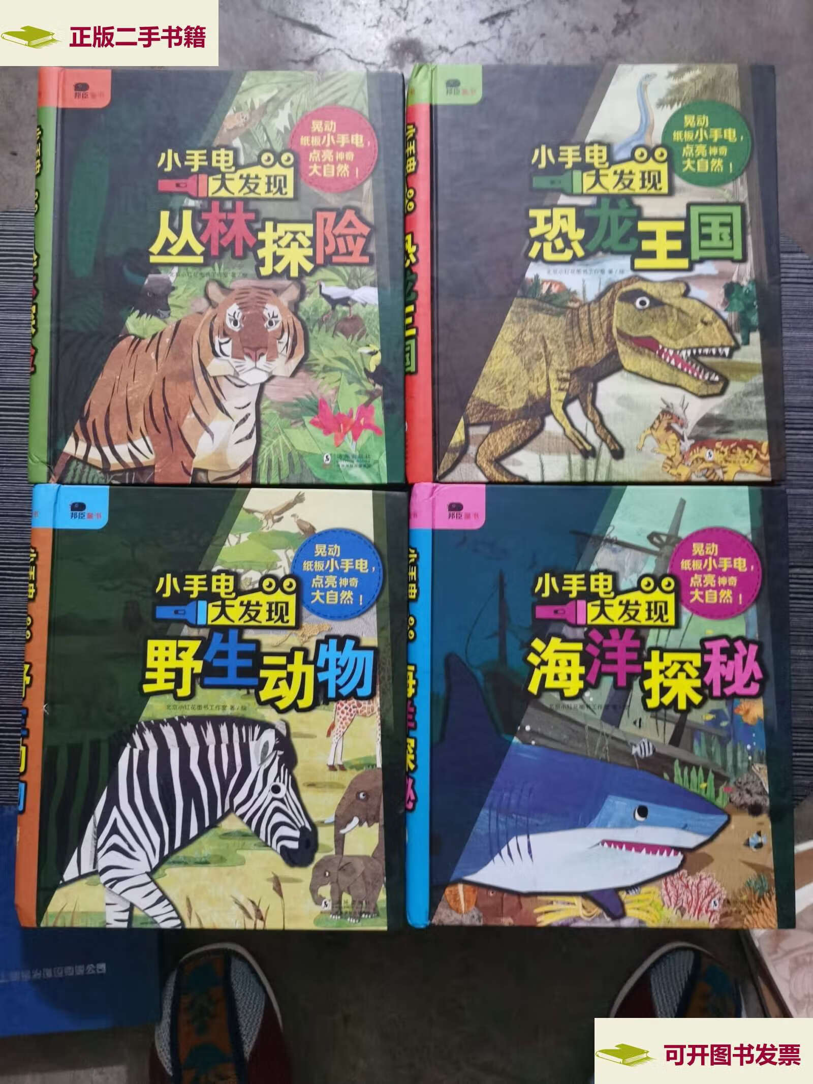 【二手9成新】邦臣小红花·小手电大发现【恐龙王国,野生动物,丛林