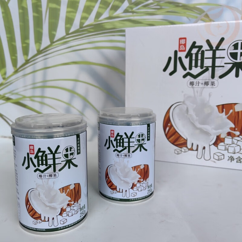 食芳溢椰岛小鲜果椰汁椰果网红鲜椰汁250g 小鲜果250g*6罐