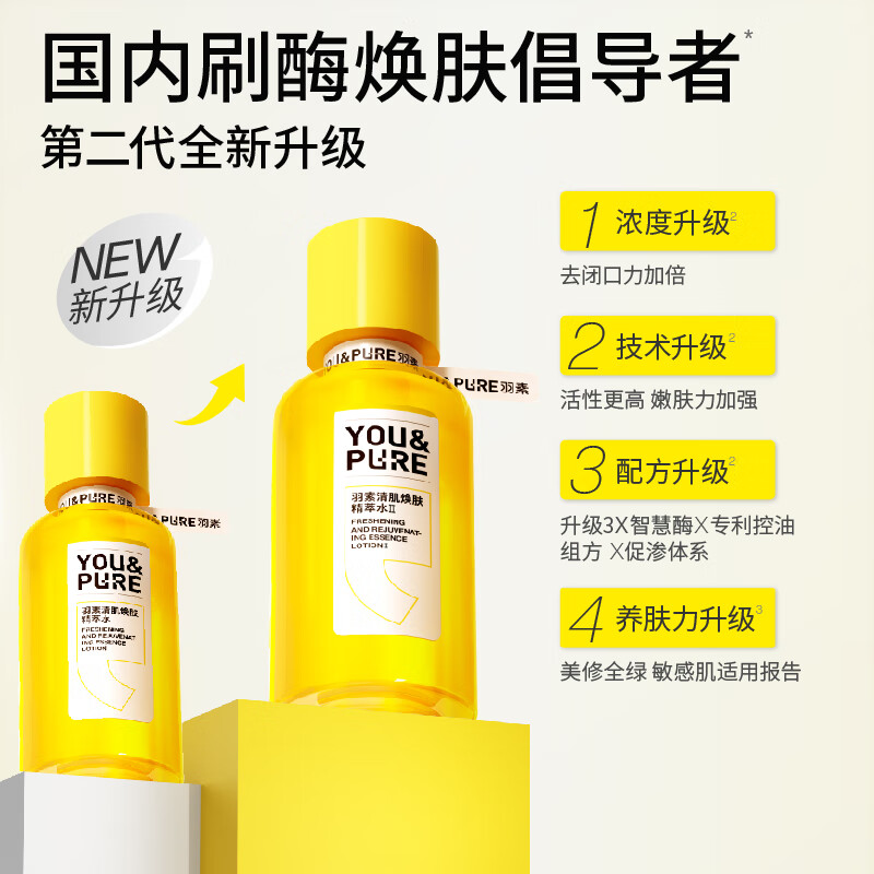 羽素闭口水【陈梦推荐】糙皮爽肤水控油保湿精华水去粉刺收缩毛孔 闭口水2.0 110ml