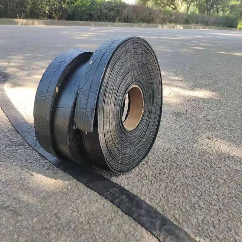 自粘路面贴缝带公路沥青混泥土防水裂缝修补砂面无胎基贴缝密封 3厘米