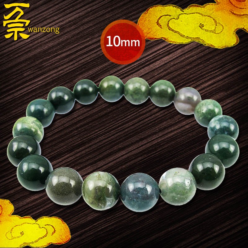 万宗水草玛瑙手链女手串8mm饰品礼品