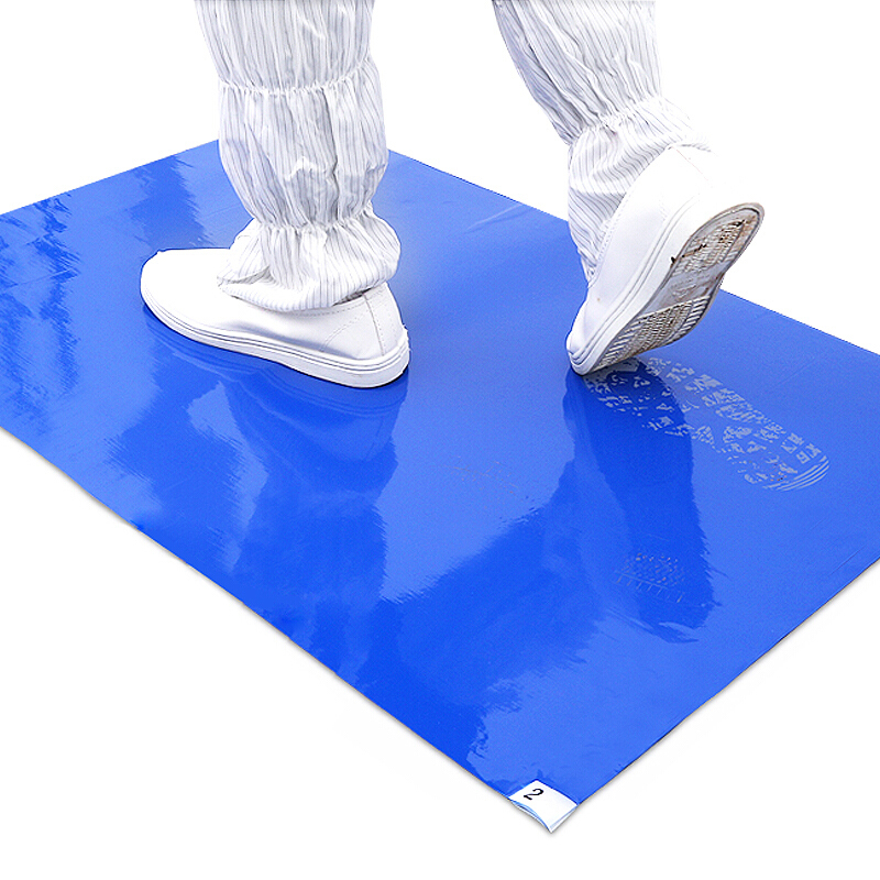 安美尚（ams）胶粘尘垫除尘脚踏无尘垫净化室洁净室粘灰垫地板胶可撕式蓝色60*90cm/10本（300片）定制