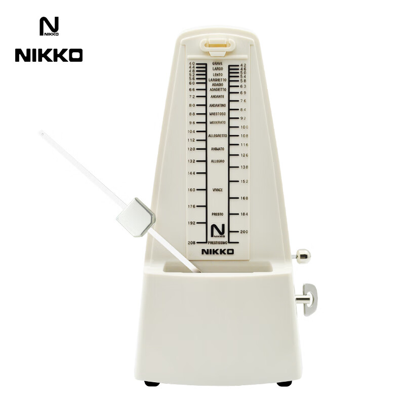 NIKKO日本尼康节拍器进口机芯钢琴考级专用吉他古筝架子鼓乐器通用 经典款-象牙白