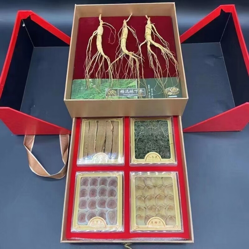 长白山人参鹿茸五宝礼盒 东北特产老年人礼物实用送长辈滋补品礼盒