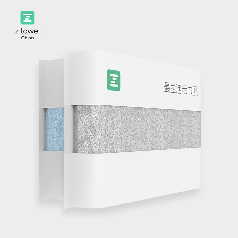 最生活 毛巾纯棉洗澡巾 成人男女情侣洗脸巾 柔软强吸水不掉毛面巾  蓝+灰 2条装 33*74cm/110g属于什么档次？