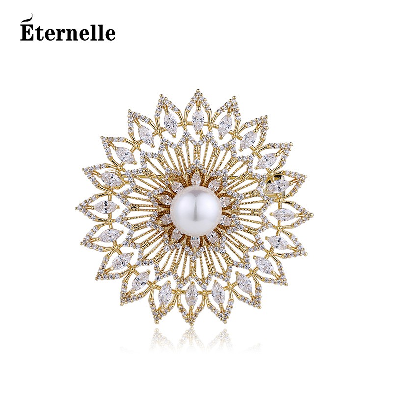 eternelle法国永恒原创设计胸针女高档 璀璨镶钻胸花气质秋冬服装配饰